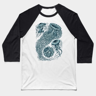 Ernst Haeckel  Jellyfish Cerulean Baseball T-Shirt